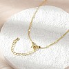Brass Disc Twisted Chain Necklaces NJEW-A042-09G-3