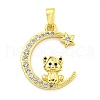 Brass Micro Pave Clear Cubic Zirconia Pendant FIND-Z044-03J-4