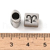 Oval with Constellation 304 Stainless Steel Beads STAS-E215-05AS-05-3