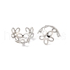 Rack Plating Brass Flower Bead Caps KK-K381-01P-2
