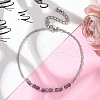 Natural Amethyst Beads Link Bracelets BJEW-JB11835-04-1