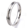 201 Stainless Steel Grooved Finger Ring Settings STAS-WH0039-11G-P-2