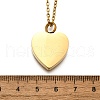 304 Stainless Steel Heart Cinerary Casket Pendant Necklaces NJEW-V002-02G-5