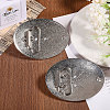 CHGCRAFT 2Pcs 2 Styles Alloy Smooth Buckles FIND-CA0009-32-3