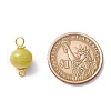 Natural Olive Jade Links Connectors PALLOY-JF01091-05-4