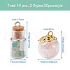 Craftdady 40Pcs 2 Style Glass Bottle Pendants FIND-CD0001-21-3
