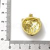 Rack Plating Brass Micro Pave Cubic Zirconia Pendants KK-A210-02B-G-3