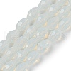 Electroplate Imitation Jade Glass Beads Strands EGLA-N013-J8mm-D02-1