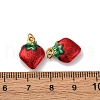 304 Stainless Steel Enamel Pendants STAS-U061-08G-3