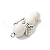 Synthetic Turquoise Pendants PALLOY-JF02669-4