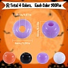 SUNNYCLUE 1200Pcs 4 Colors Halloween Themed Opaque Acrylic Beads MACR-SC0001-43-2