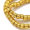 Electroplated Natural Lava Rock Beads Strands G-I360-J02-01-3