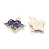 Fruit Alloy Enamel Pendants ENAM-T022-32F-2