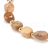 Natural Picture Jasper Round Beaded Stretch Bracelet BJEW-JB08197-02-4