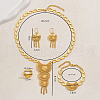 Alloy Moon Tassel Bracelets & Earrings & Necklaces & Rings Set for Bridal Wedding Engagement and Anniversary LA9671-2