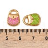 304 Stainless Steel Enamel Charms STAS-Z140-13G-3