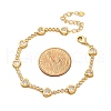 Rack Plating Brass Micro Pave Cubic Zirconia Link Bracelets for Women BJEW-C086-02G-4