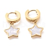 304 Stainless Steel Huggie Hoop Earrings EJEW-O098-11G-1