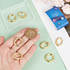 Unicraftale Rack Plating Brass Spring Gate Rings KK-UN0003-05B-3