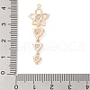 Brass Inlay Clear Glass Pendants KK-S388-07G-3