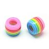 Opaque Stripe Resin European Beads RESI-S344-02-2