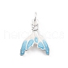Brass Micro Pave Cubic Zirconia Pendants KK-K371-45S-1
