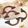   4Pcs 2 Colors 
Rubber Wood Bag Handles FIND-PH0017-47-5