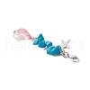 Glass Conch & Alloy Starfish Pendant Decorations HJEW-JM03217-5
