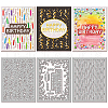 Happy Birthday Carbon Steel Cutting Dies Stencils DIY-WH0309-1793-1