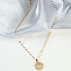 Twelve Constellation Alloy Crystal Rhinestone Pendant Necklaces for Women WG8B703-09-2