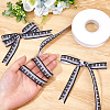 Piano Pattern Polyester Grosgrin Ribbn OCOR-WH0086-93-3