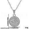 Stainless Steel Evil Eye Pendant Necklaces for Women AC4652-1-1