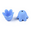 Rubberized Style Opaque Acrylic Bead Caps ACRP-T010-01A-4