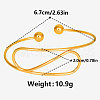 Exaggerated 304 Stainless Steel Open Cuff Bangles PA0789-2-5