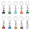 Glass & Tibetan Style Alloy Keychain KEYC-MZ00037-2