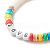 Love Energy Power Stretch Bracelet for Teen Girl Women BJEW-JB07034-02-4