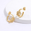 Vintage Brass Rope Knot Stud Earrings DH6515-2
