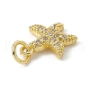 Brass Micro Pave Cubic Zirconia Charms ZIRC-F132-13G-3