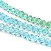 Transparent Painted Glass Beads Strands X1-DGLA-A034-T4mm-A17-4