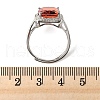 925 Sterling Silver Pave Cubic Zirconia Finger Rings RJEW-C138-01A-01-4