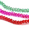 Transparent Painted Glass Beads Strands X1-DGLA-A034-T2mm-A24-4