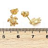 Brass Stud Earrings EJEW-R032-03G-5