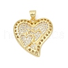 Brass Micro Pave Cubic Zirconia Pendants KK-D317-087G-1