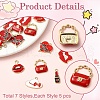 35Pcs 7 Styles Alloy Enamel Pendants FIND-YW0004-95-3