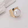 Exaggerated European and American Style Zinc Alloy Imitation Pearl Wide Band Rings DJ5582-3-1