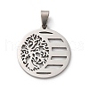 201 Stainless Steel Pendants STAS-V013-08P-1