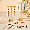   90Pcs 9 Colors Wood Pendant WOOD-PH0003-15-2