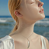 BENECREAT 2Pcs Handmade Natrual Paua Shell Carved Big Pendants FIND-BC0013-54-6