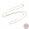 925 Sterling Silver Cable Chains Necklace for Women STER-I021-08B-G-4