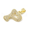 Brass Micro Pave Cubic Zirconia Pendants ZIRC-C012-01G-16-2
